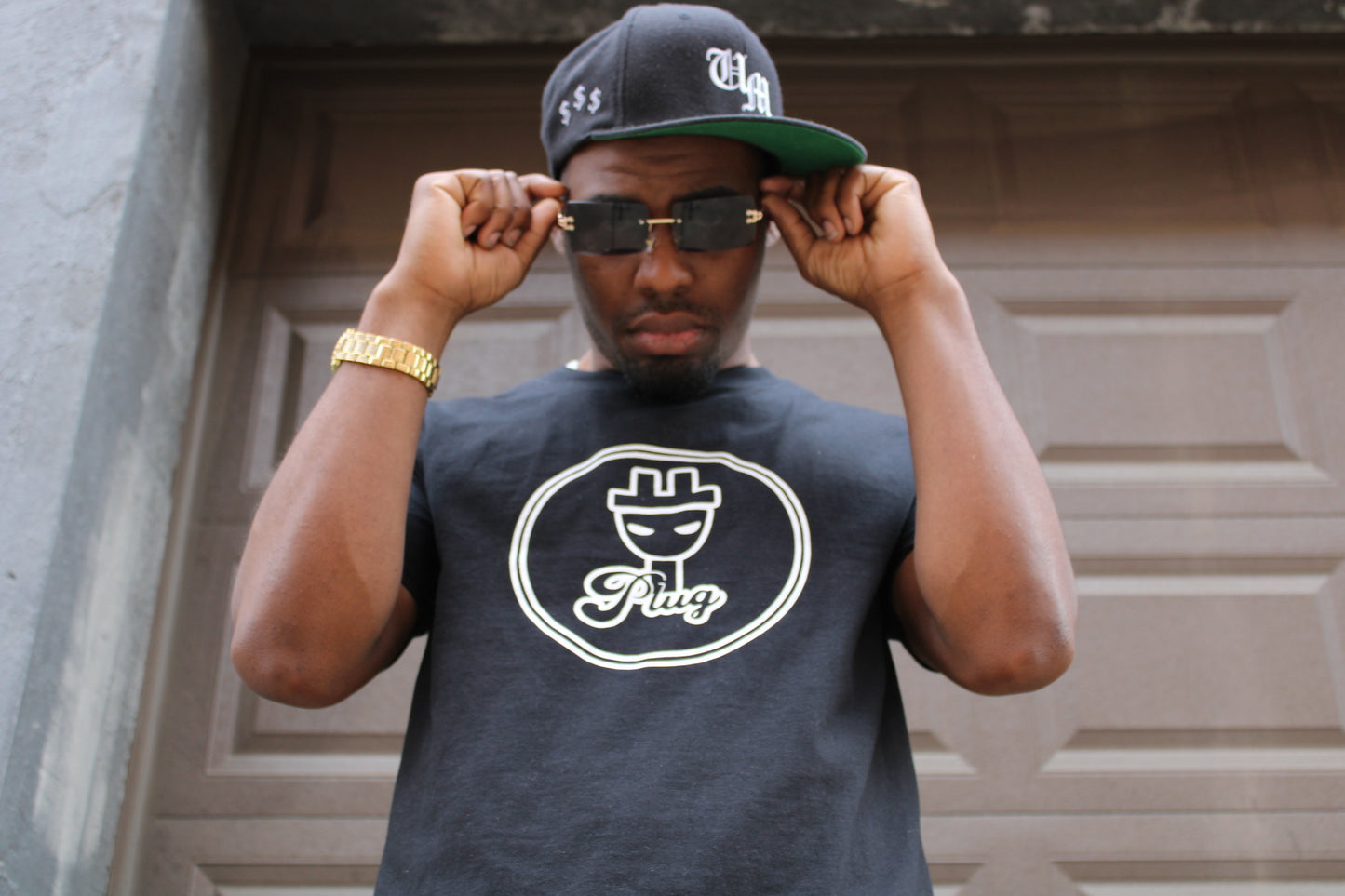 Black and White P.L.U.G T-Shirt