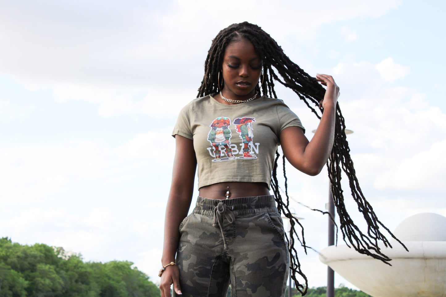 Women’s Urban Cartoon Crop Tee