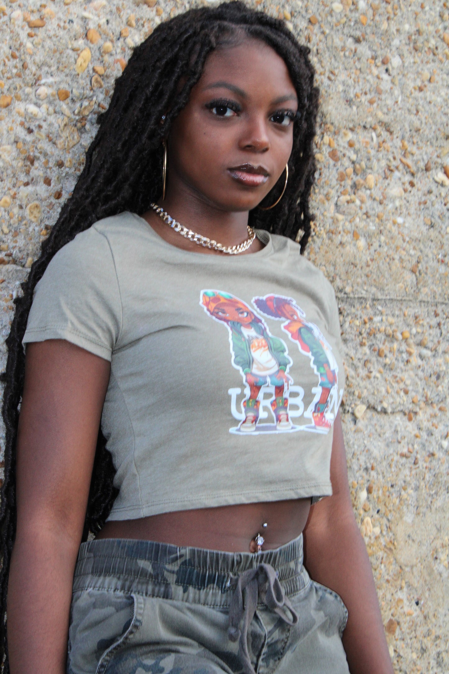 Women’s Urban Cartoon Crop Tee