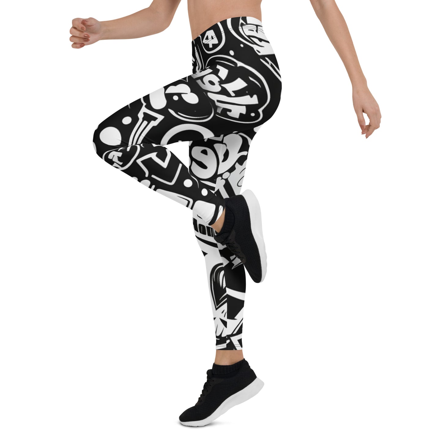 Retro Graffiti Leggings