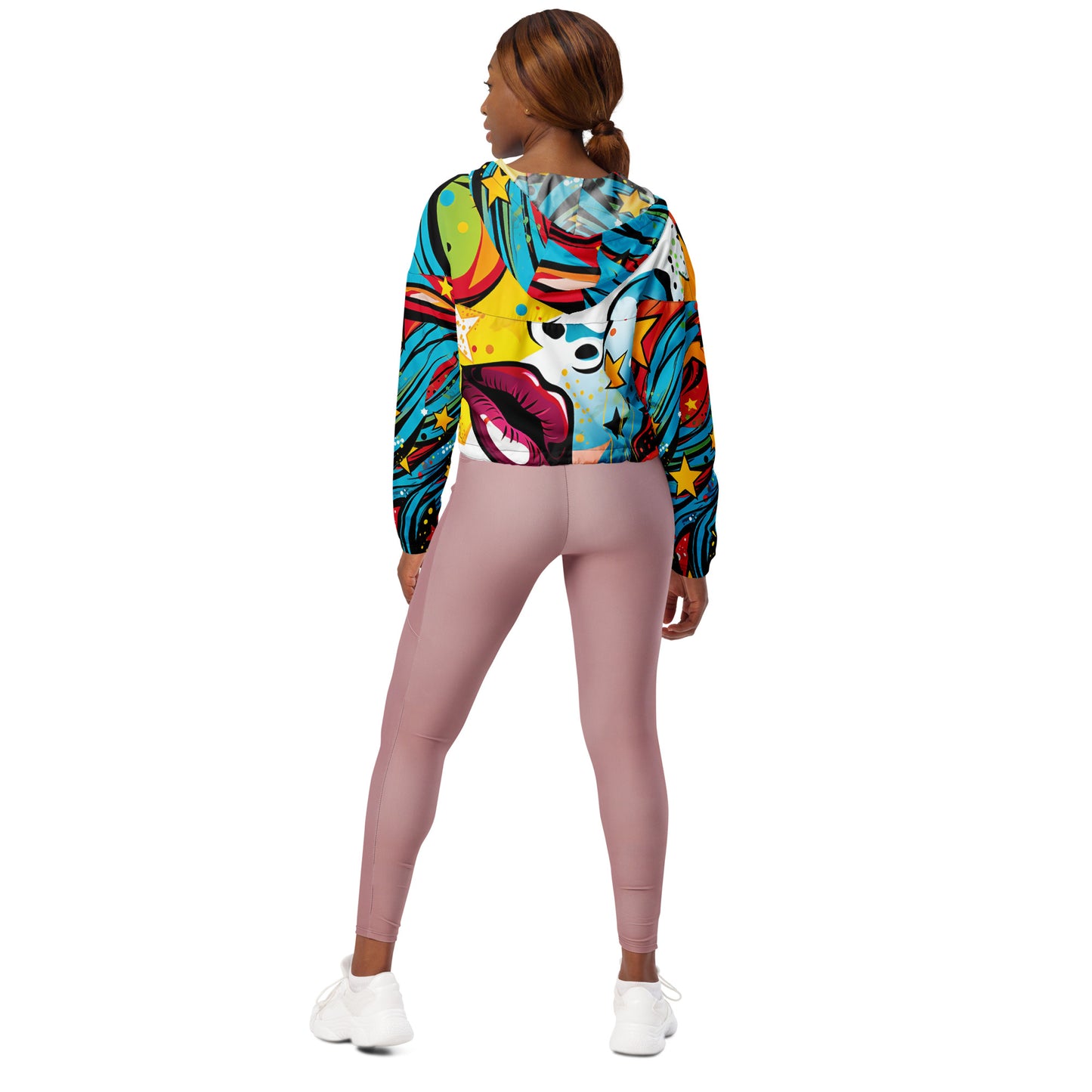 Graffiti Cropped Windbreaker