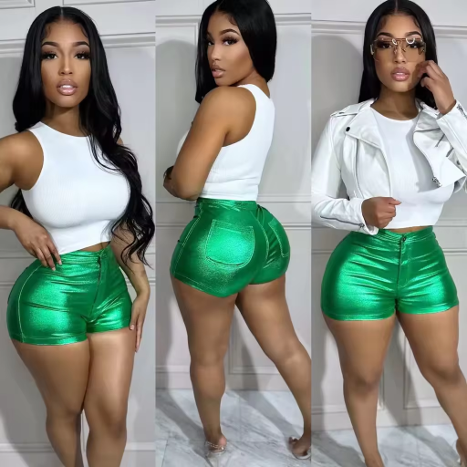 Shiny Metallic Shorts