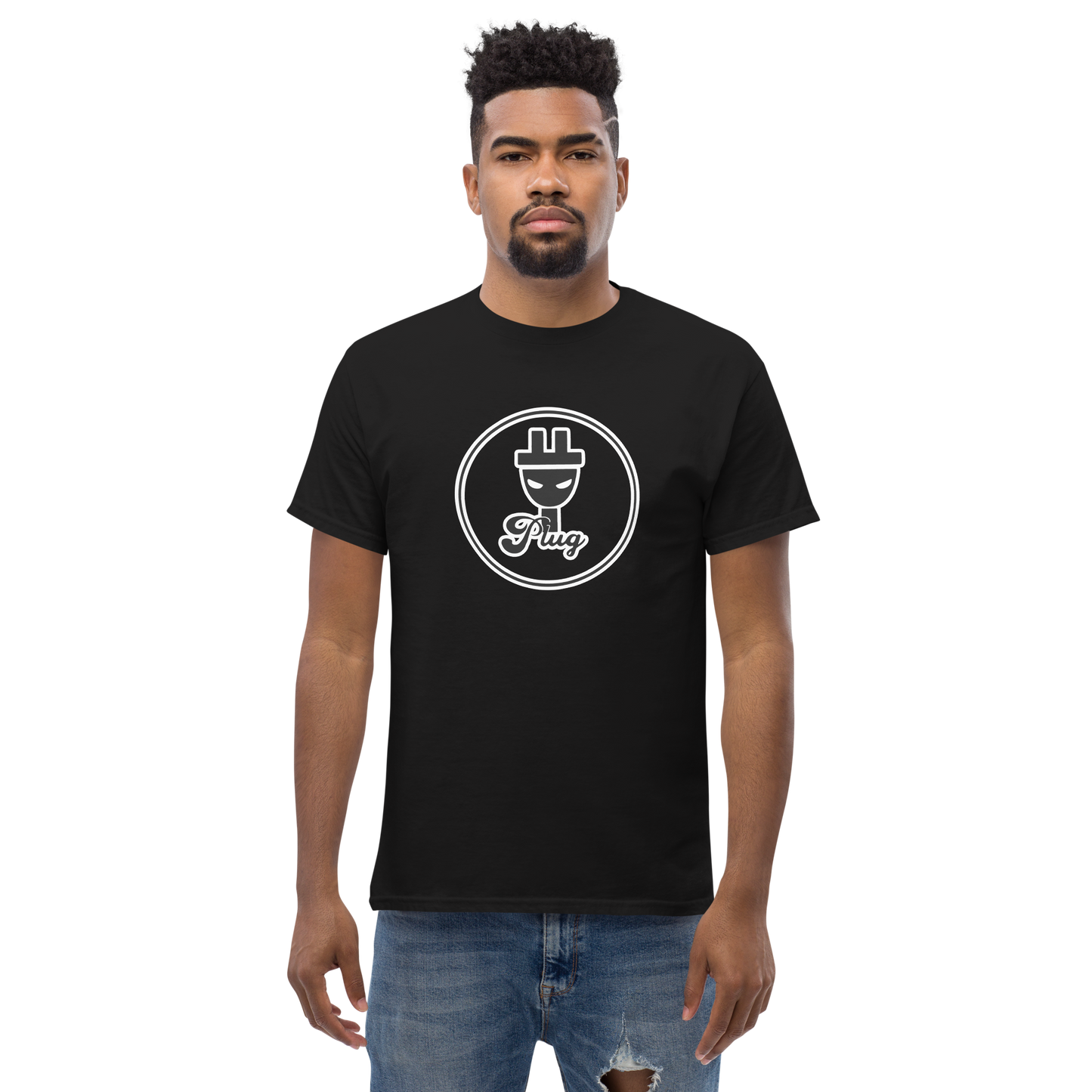 Black and White P.L.U.G T-Shirt