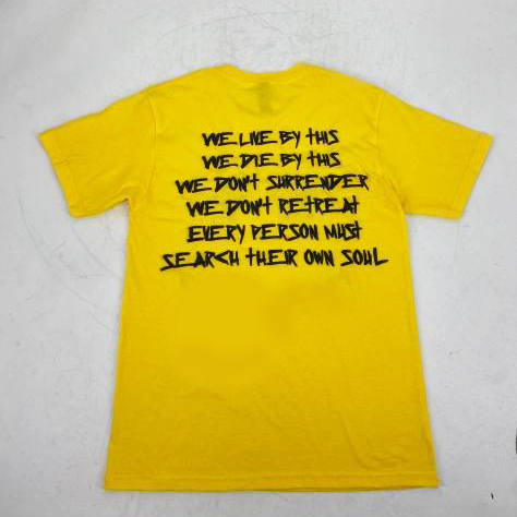 Too Addicted Puff Print T-Shirt (yellow)