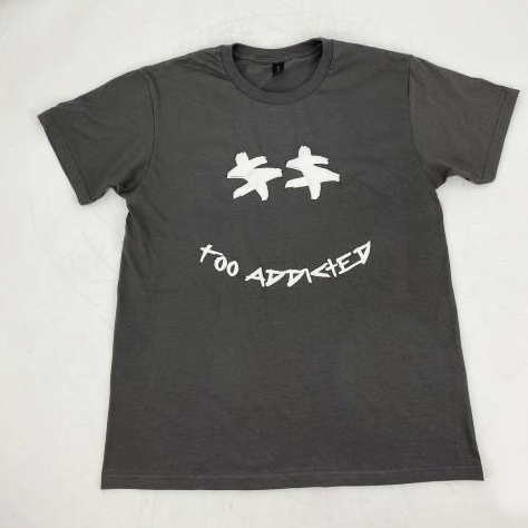 Too Addicted Puff Print T-Shirt (gray)